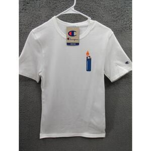 NWT CHAMPION x BIC Lighter Men's XS Heritage Cotton T-shirt